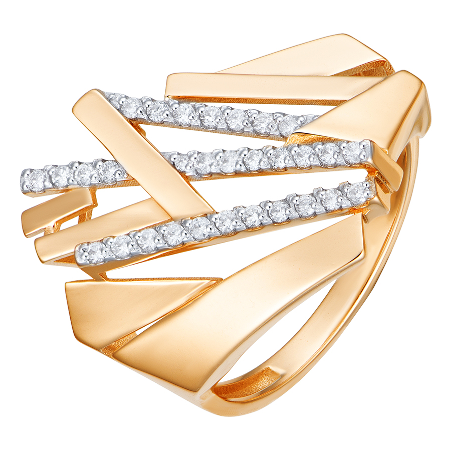 Кольцо, золото, бриллиант, 1012300